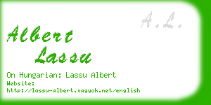 albert lassu business card